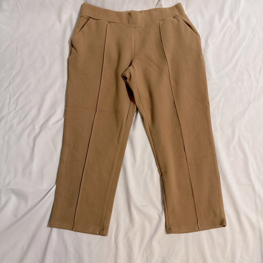 41 Hawthorn Capri Camel Pull On Pants - Size Large